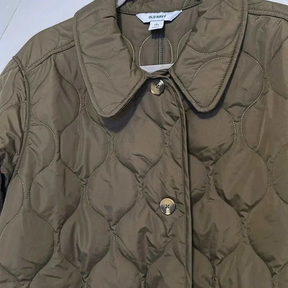 Old Navy Puffer Quilted Long Coat EUC L Tall SOLD OUT/FALL2024 - Picture 5 of 8